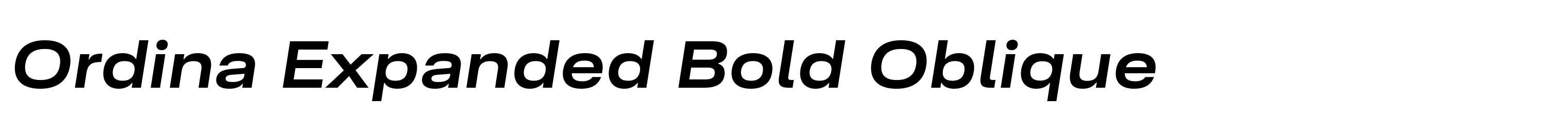 Ordina Expanded Bold Oblique